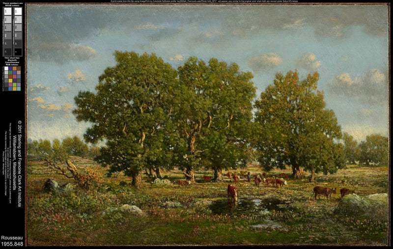 Paesaggio con mucche e querce - Théodore Rousseau