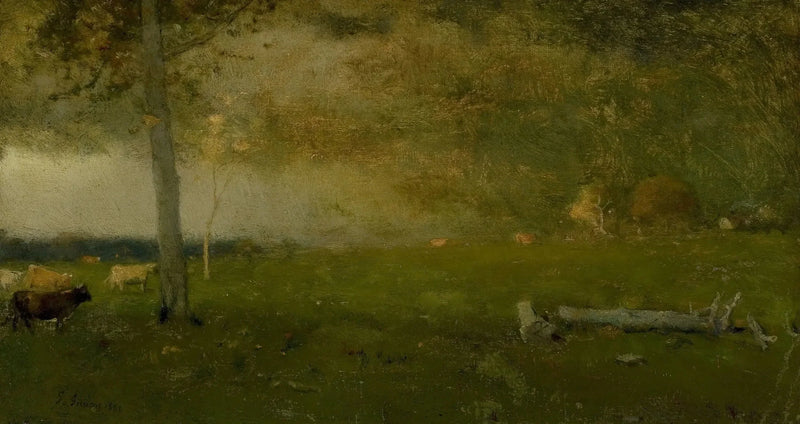 Paesaggio (bestiame nella tempesta) - George Inness
