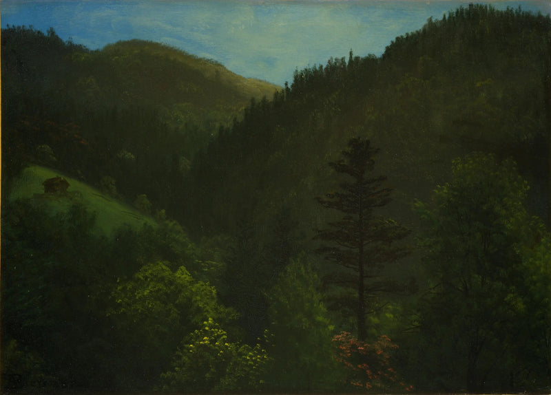 Paesaggio boscoso - Albert Bierstadt