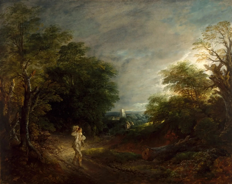 Paesaggio boscoso con un boscaiolo - Thomas Gainsborough