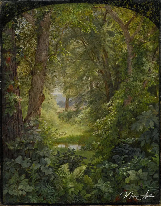 Paysage boisé (Clairière boisée) - William Trost Richards - Reproductions de tableaux et peintures haut de gamme