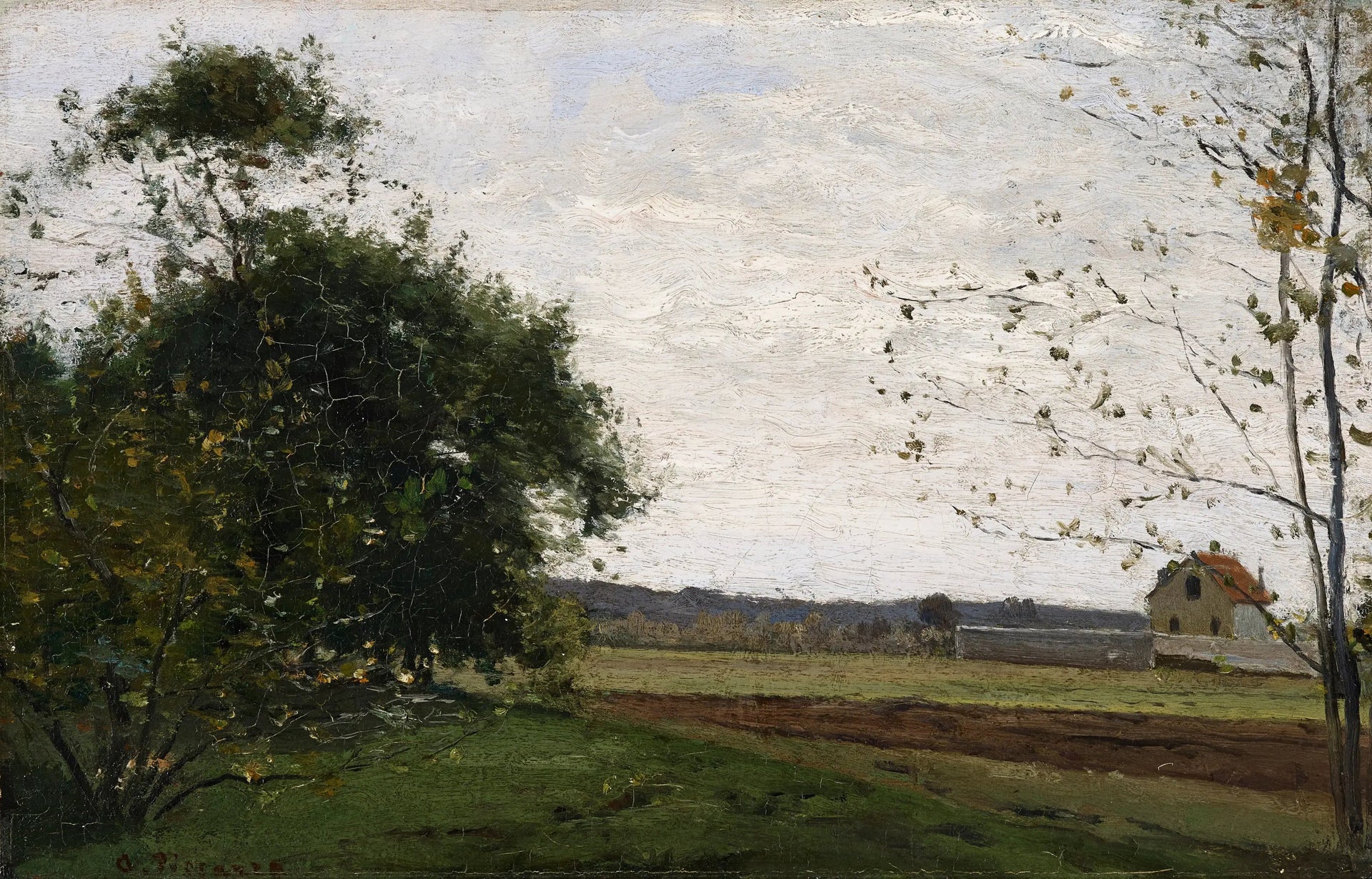 Paysage - Camille Pissarro image 1 reproduction artisanale de tableau