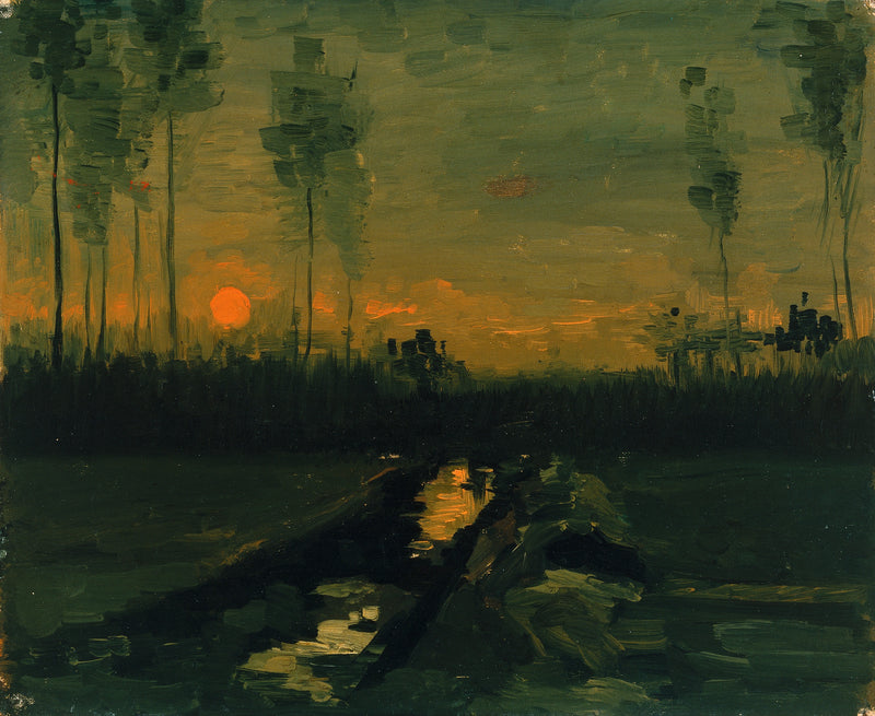 Paesaggio al tramonto - Vincent van Gogh