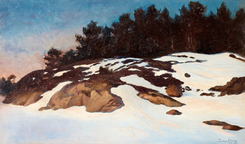 Paesaggio invernale all'alba - Bruno Liljefors