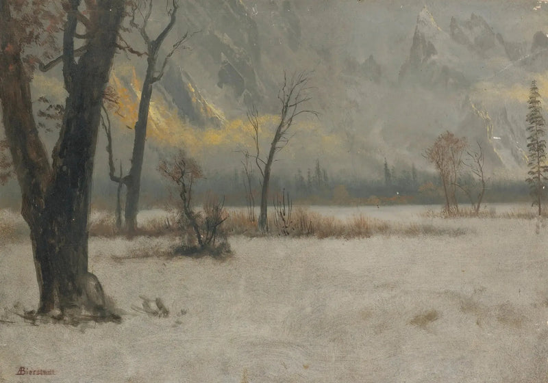 Paesaggio invernale - Albert Bierstadt