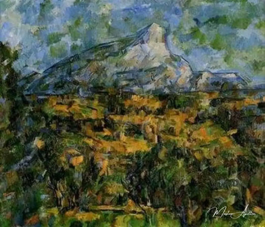 Paysage d'Aix avec le Mont Saint-Victoire - Paul Cézanne - Reproductions de tableaux et peintures haut de gamme