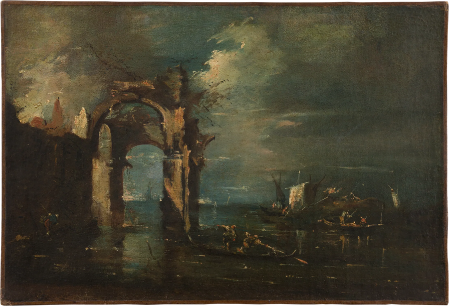 Paesaggio di laguna - Francesco Guardi