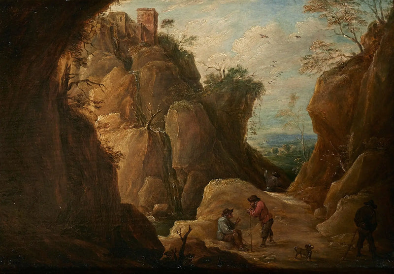 Paesaggio montano con viaggiatori - David Teniers il Giovane