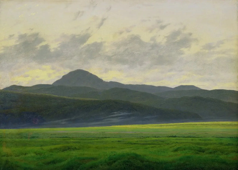 Paesaggio di montagne in Boemia - Caspar David Friedrich