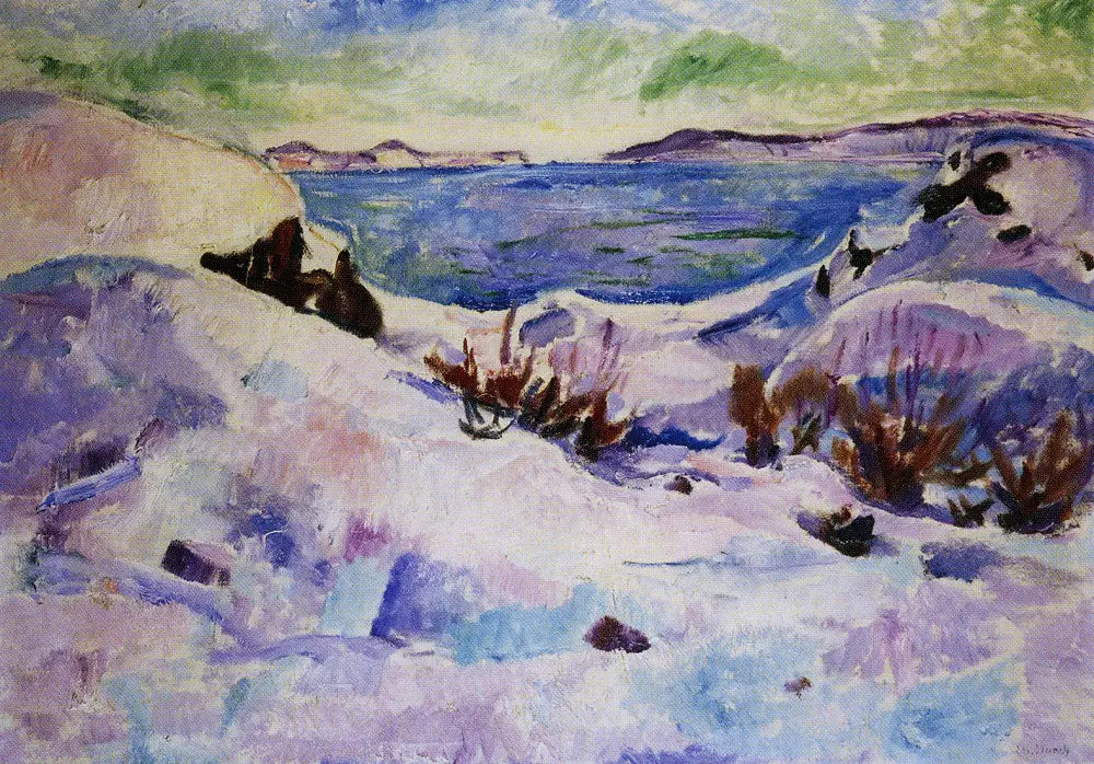 Paysage de neige à Kragerø - Edvard Munch image 1 tableau peint à l’huile sur toile