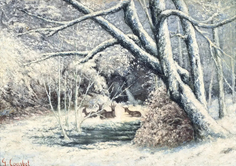Paesaggio innevato - Gustave Courbet