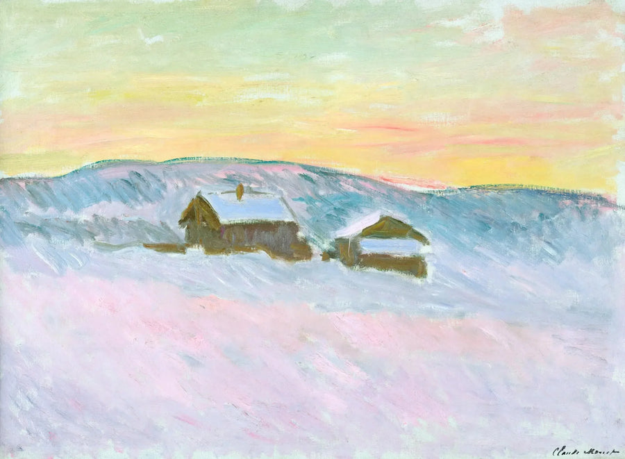 Paesaggio di Norvegia. Le case blu - Claude Monet