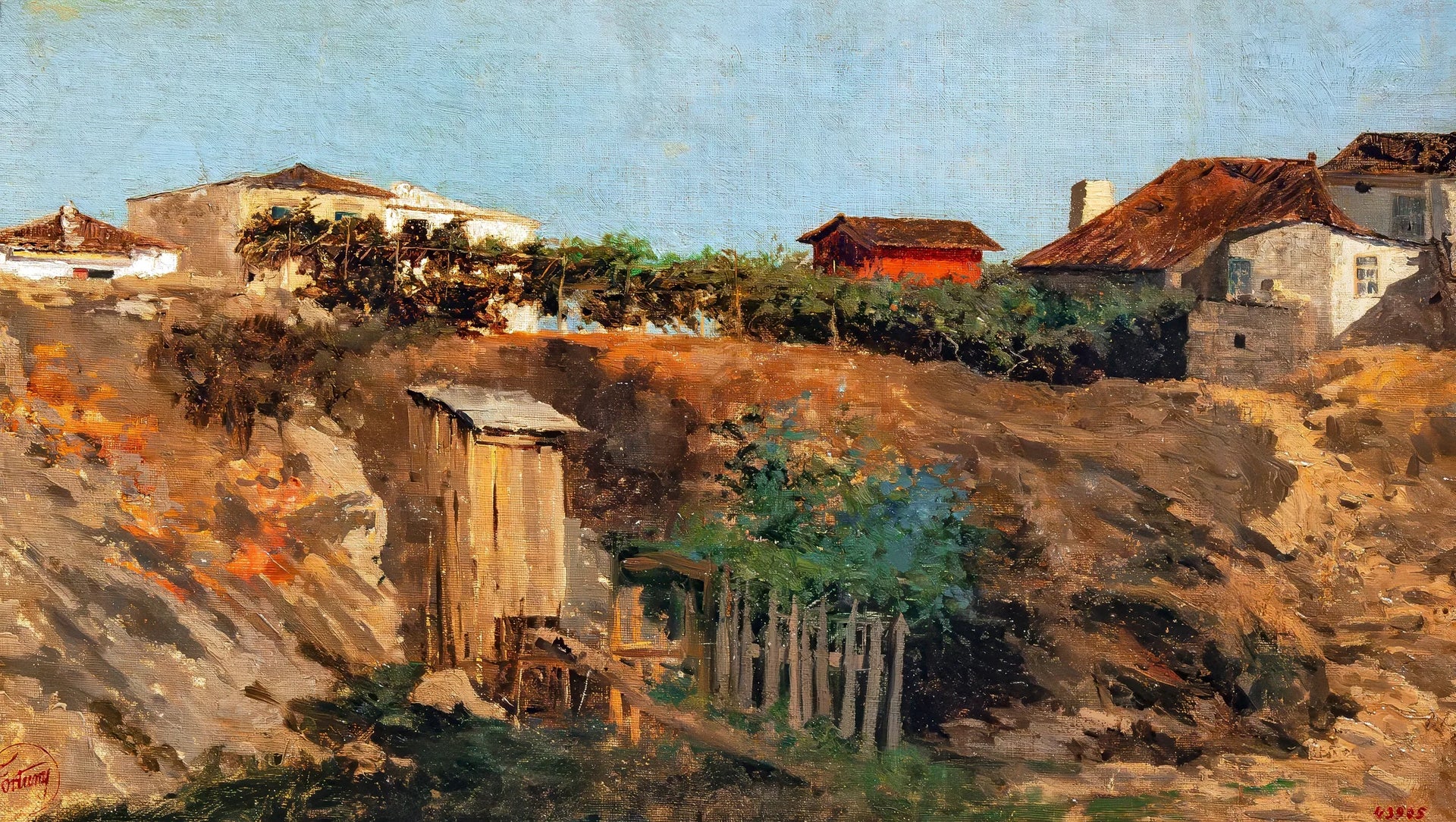 Paysage de Portici - Mariano Fortuny Marsal image 1 reproduction artisanale de tableau