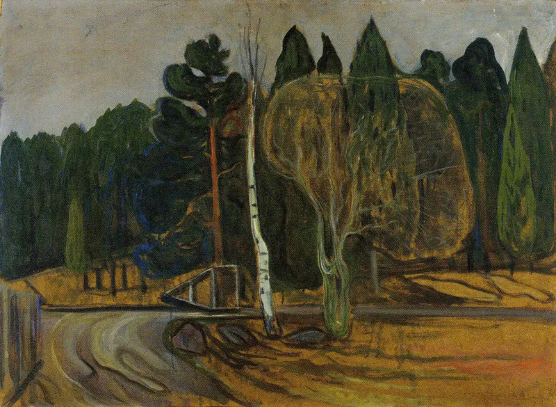 Paesaggio primaverile con spazzaneve - Edvard Munch