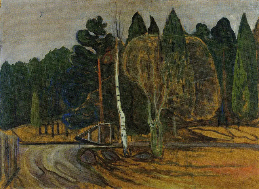 Paesaggio primaverile con spazzaneve - Edvard Munch