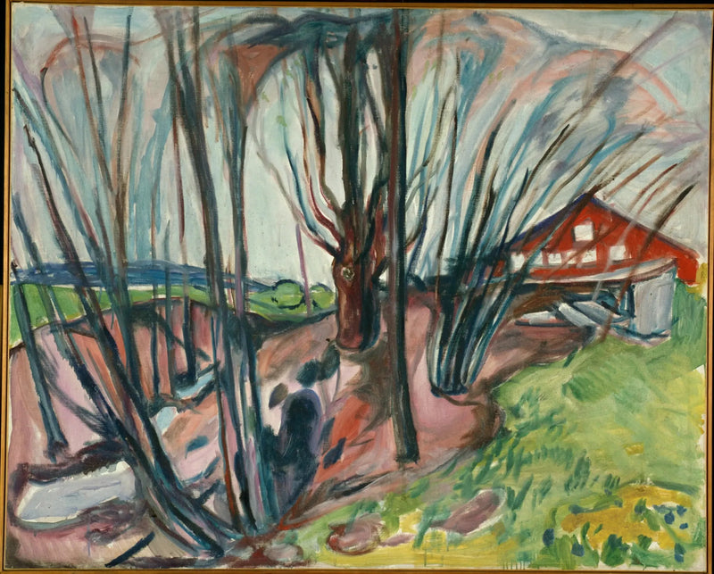 Paesaggio primaverile con casa rossa - Edvard Munch