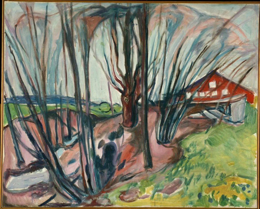 Paesaggio primaverile con casa rossa - Edvard Munch
