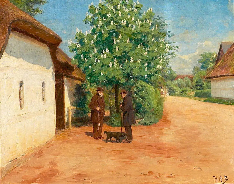 Paesaggio primaverile con due signori. - H. A. Brendekilde