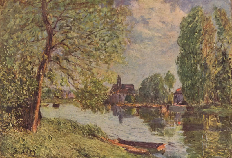 Paesaggio di fiume a Moret-sur-Loing - Alfred Sisley