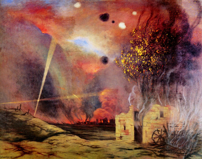 Paesaggio di rovine e incendi - Félix Vallotton