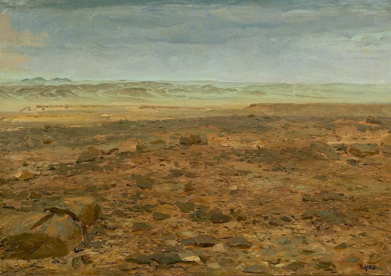 Paesaggio desertico del Nord Africa. - H. A. Brendekilde