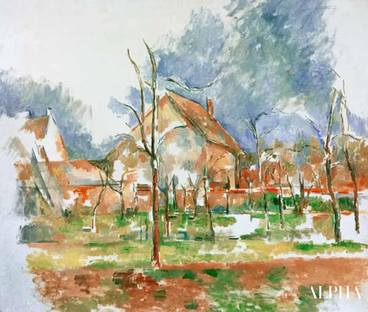 Paysage d'hiver de Giverny - Paul Cézanne - Reproductions de tableaux et peintures haut de gamme