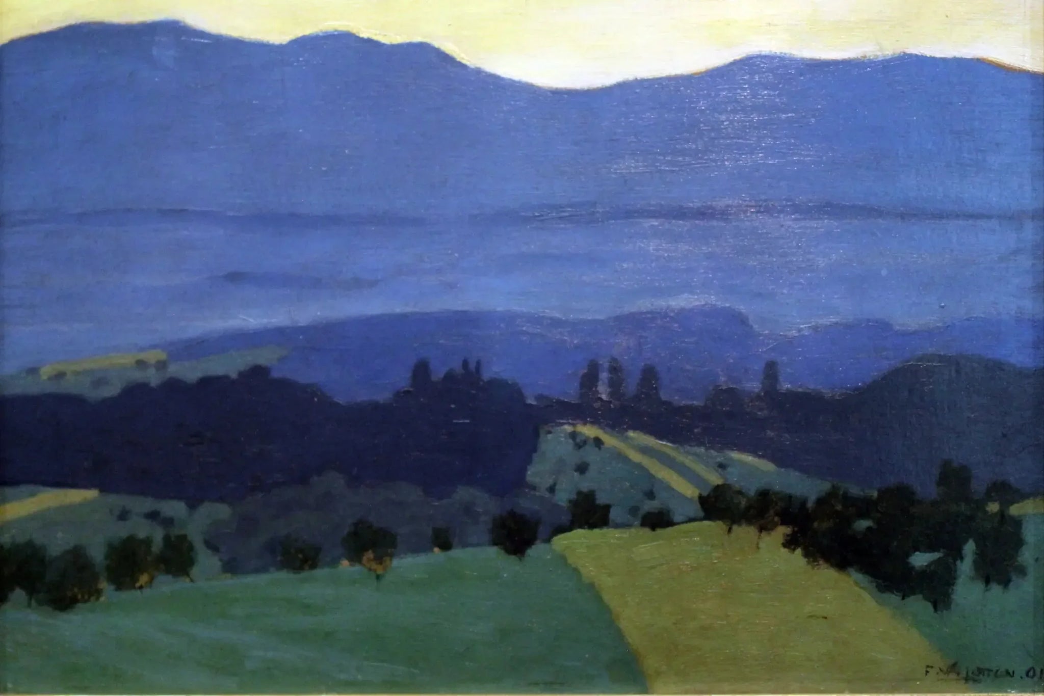 Paysage du Jura près de Romanel - Félix Vallotton image 1 copie peinte à la main à l’huile