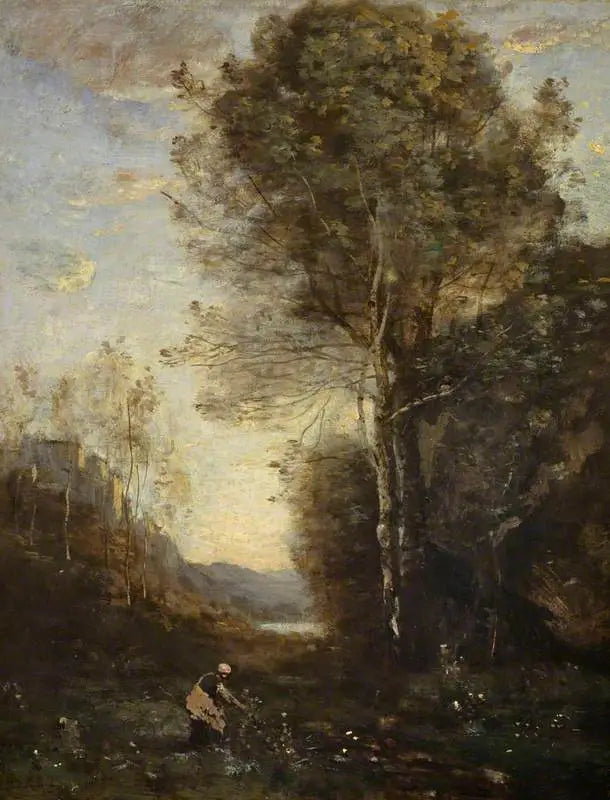 Paesaggio serale - Jean-Baptiste Camille Corot