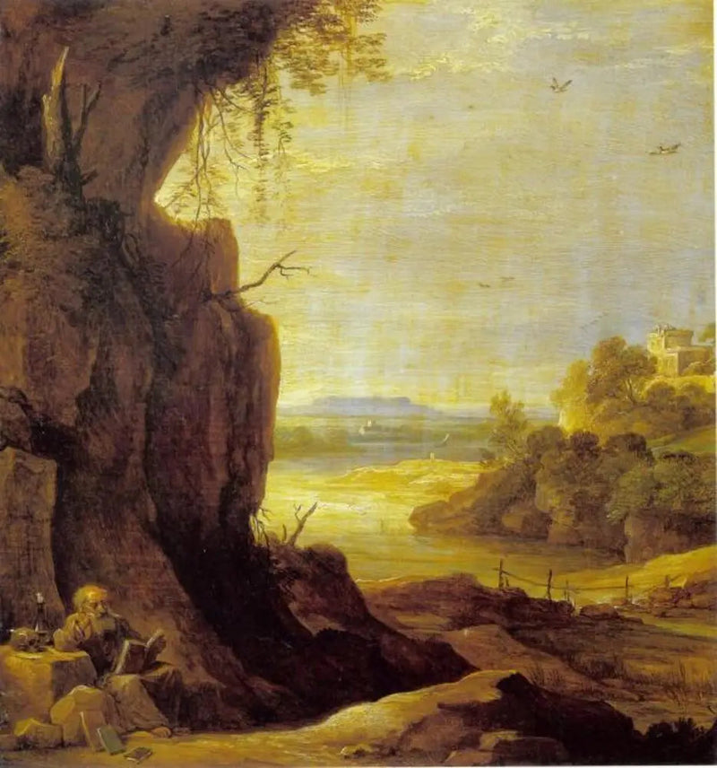 Paesaggio del Sud con Sant'Antonio l'Ermite - David Teniers il Giovane