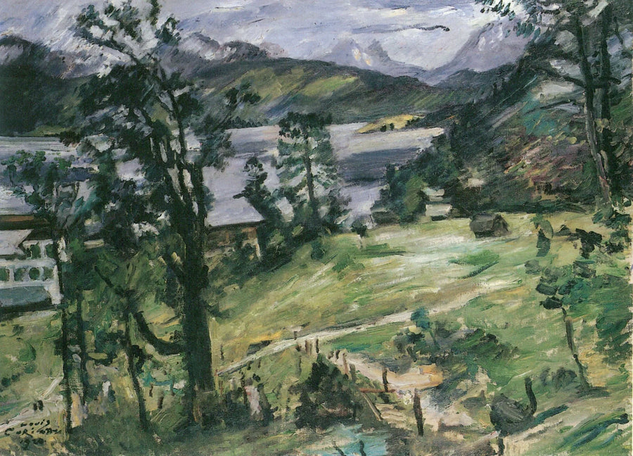 Paesaggio del Walchensee con larici - Lovis Corinth