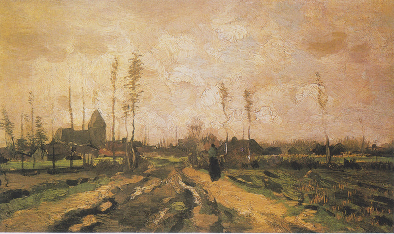 Paesaggio con chiesa e case - Vincent van Gogh