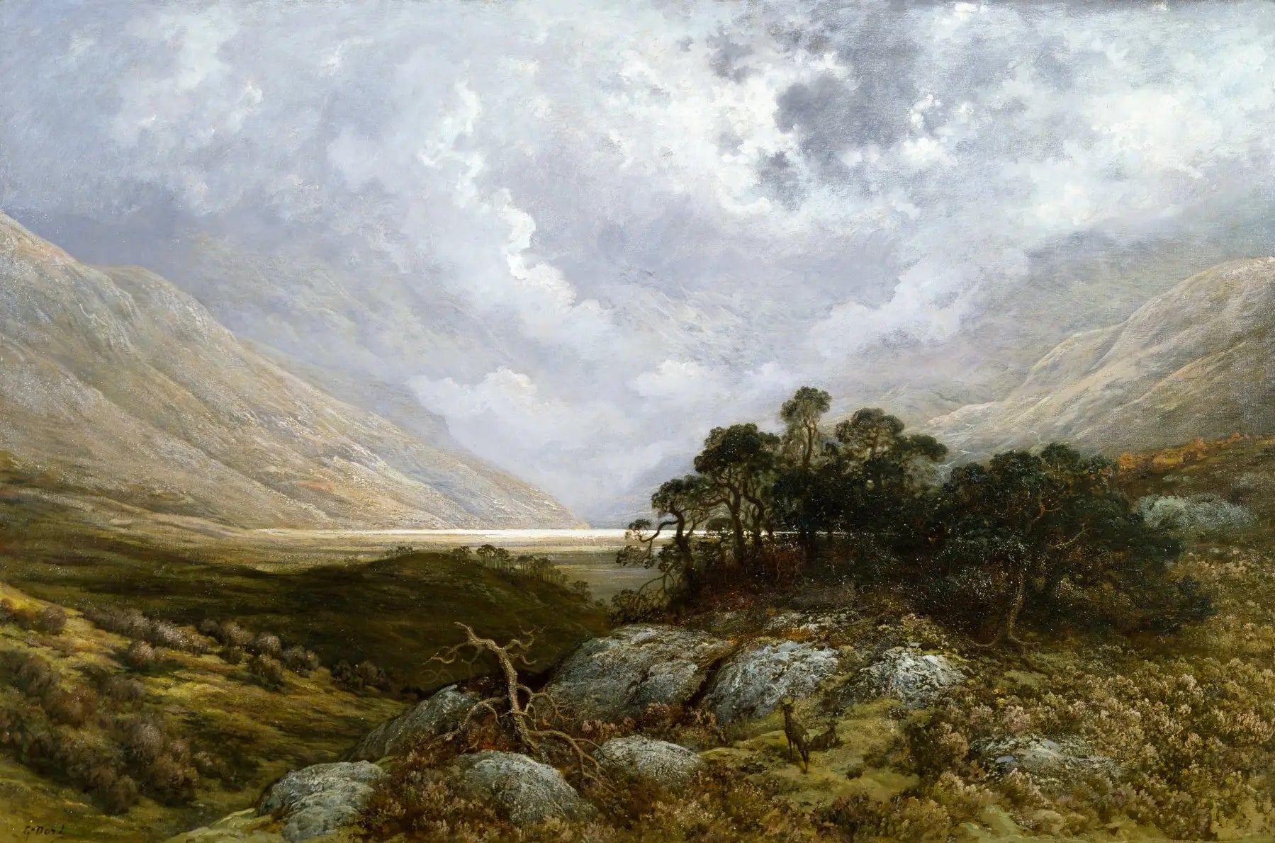Paysage en Écosse - Gustave Doré image 1 copie de tableau peinte à la main