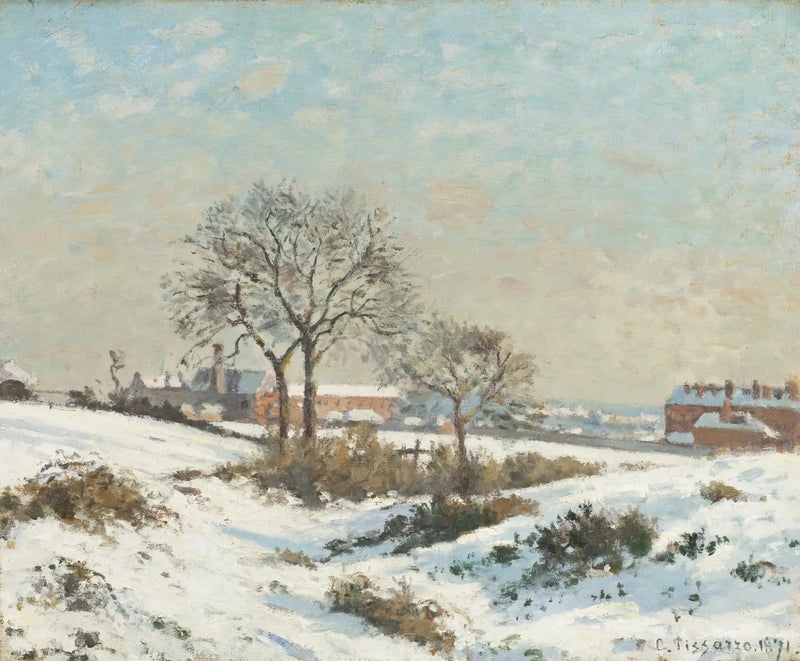 Paesaggio innevato a South Norwood - Camille Pissarro
