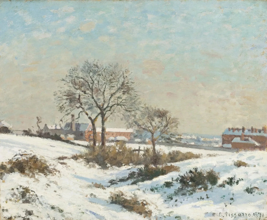 Paesaggio innevato a South Norwood - Camille Pissarro