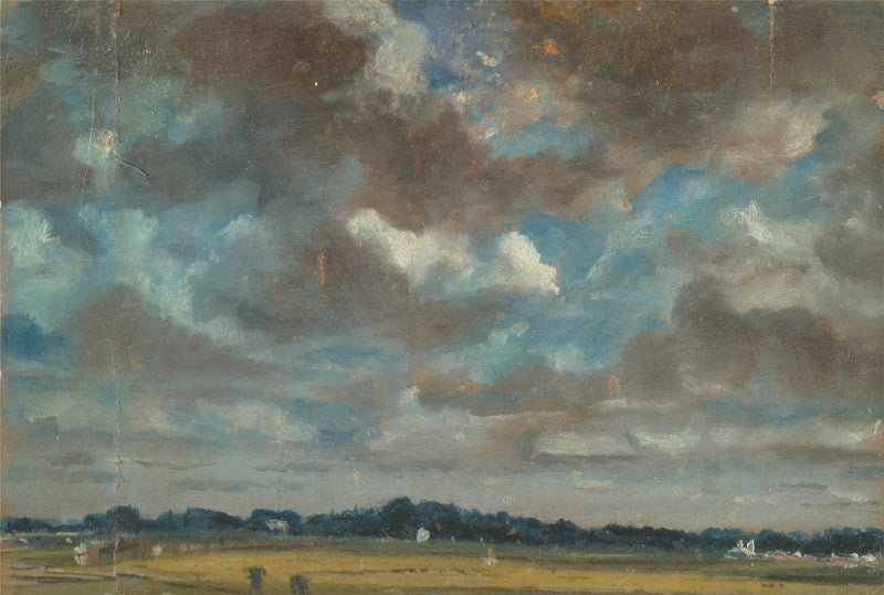 Paesaggio esteso con nuvole grigie - John Constable