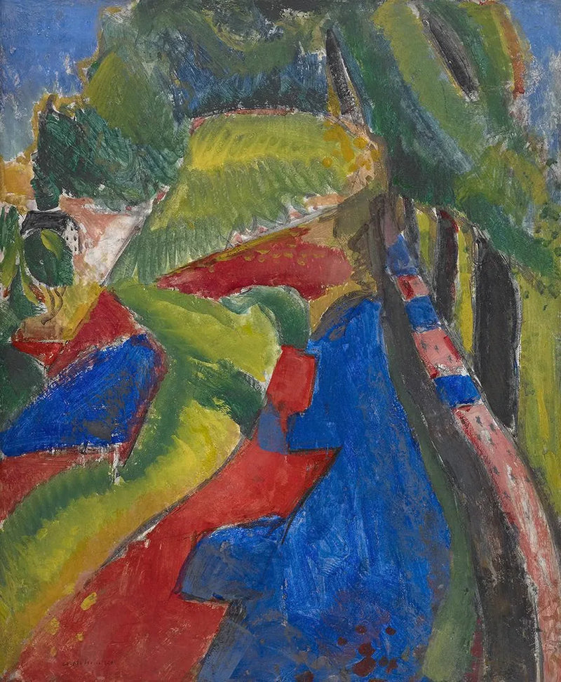 Paesaggio fauvista con rosso e blu - Alfred Henry Maurer