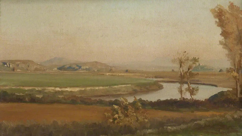 Paesaggio fluviale, probabilmente in Italia - Frederic Leighton