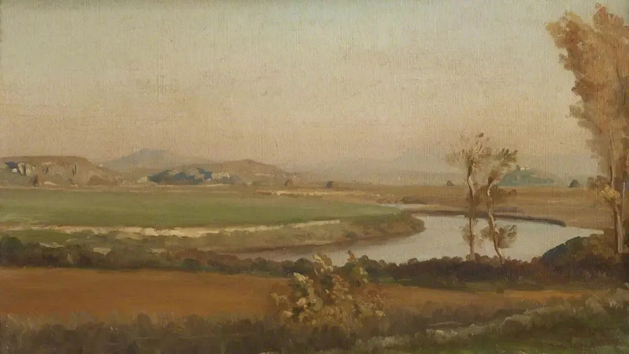 Paesaggio fluviale, probabilmente in Italia - Frederic Leighton