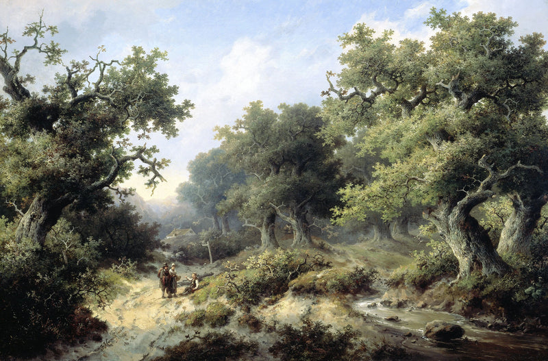 Paysage forestier avec des voyageurs - Jacob Cremer