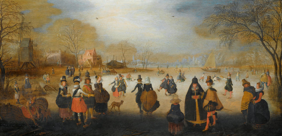 Paysage hivernal avec patineurs - Adam van Breen
