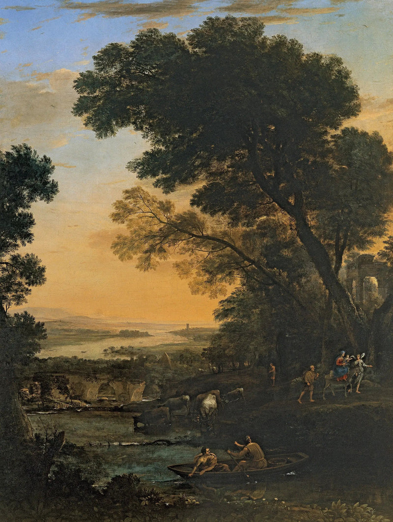 Paesaggio idilliaco con la fuga in Egitto - Claude Lorrain