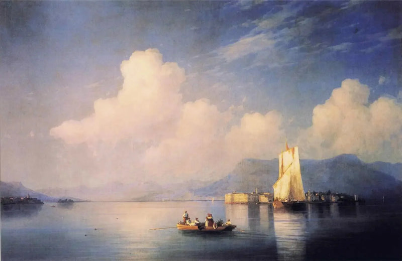 Paesaggio italiano (Lago Maggiore), sera - Ivan Aïvazovski