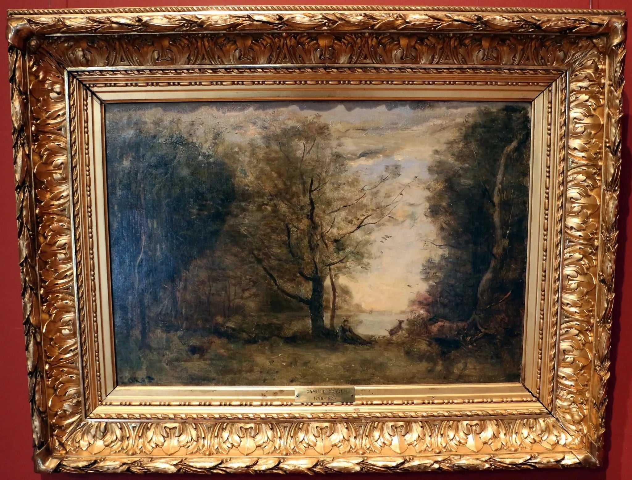 Paysage. - Jean-Baptiste Camille Corot image 1 reproduction de peinture à l’huile