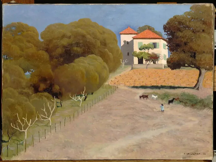 Paesaggio, la casa con il tetto rosso - Félix Vallotton