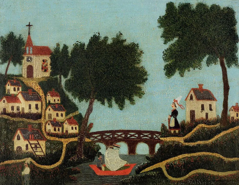 Paesaggio, il ponte - Henri Rousseau