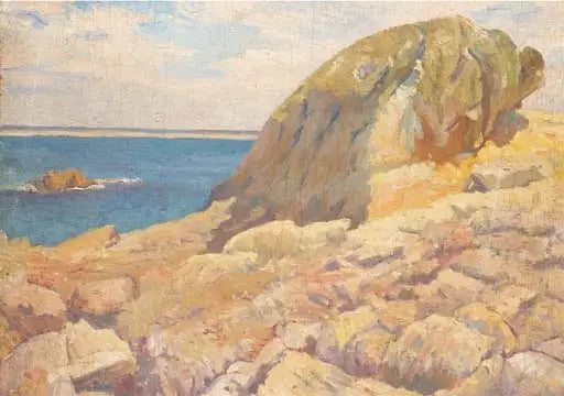Paesaggio: La roccia di fronte al mare - Robert Delaunay