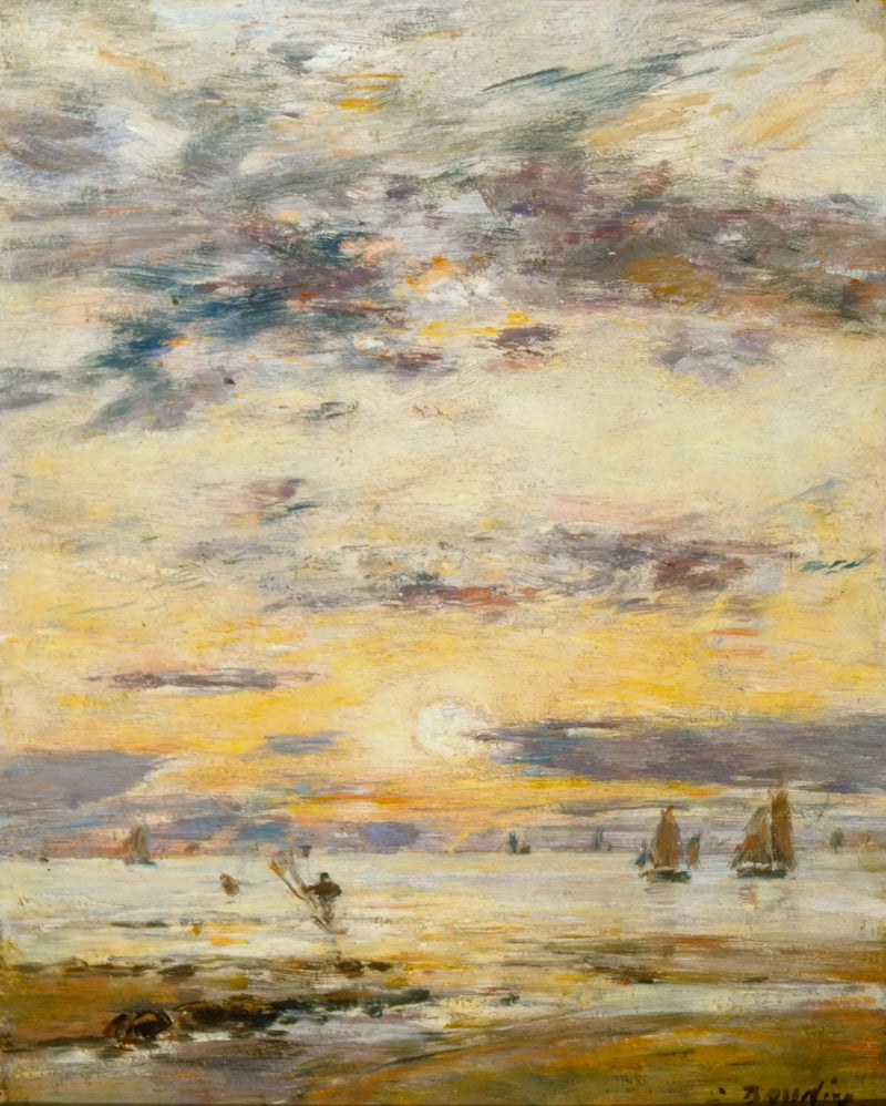 Paesaggio marino - Tramonto - Eugène Boudin