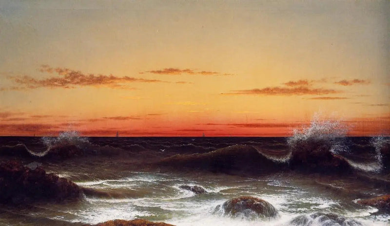 Paesaggio marino - Tramonto - Martin Johnson Heade