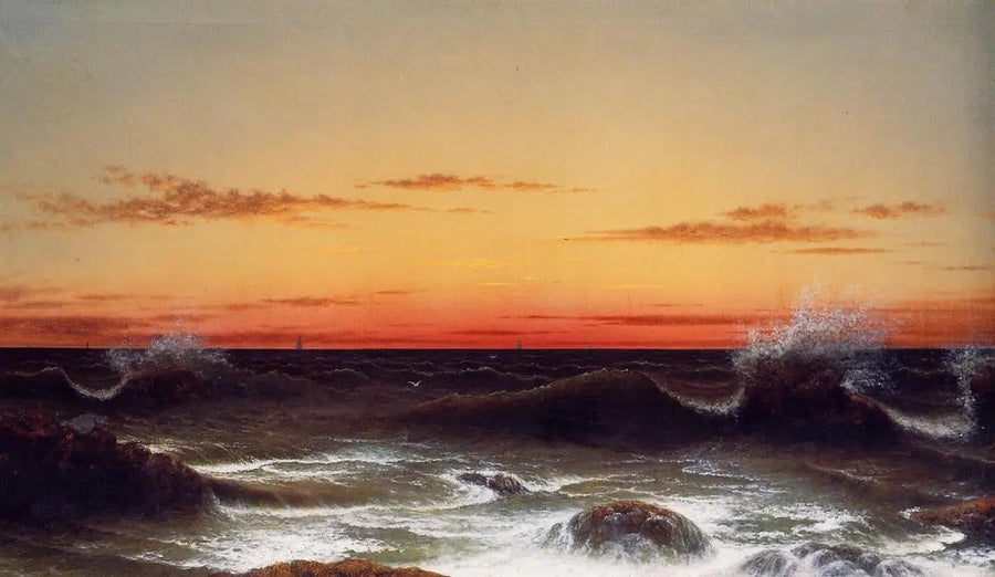 Paesaggio marino - Tramonto - Martin Johnson Heade