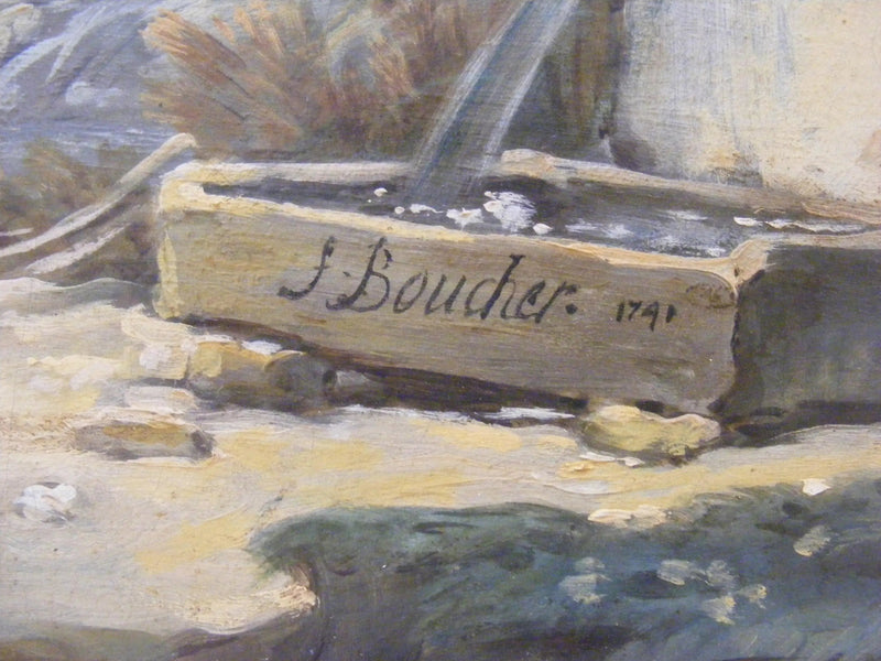 Paesaggio pastorale con il fiume - François Boucher